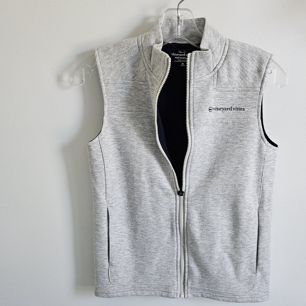 Vineyard Vines Light Gray Zip Performance Vest